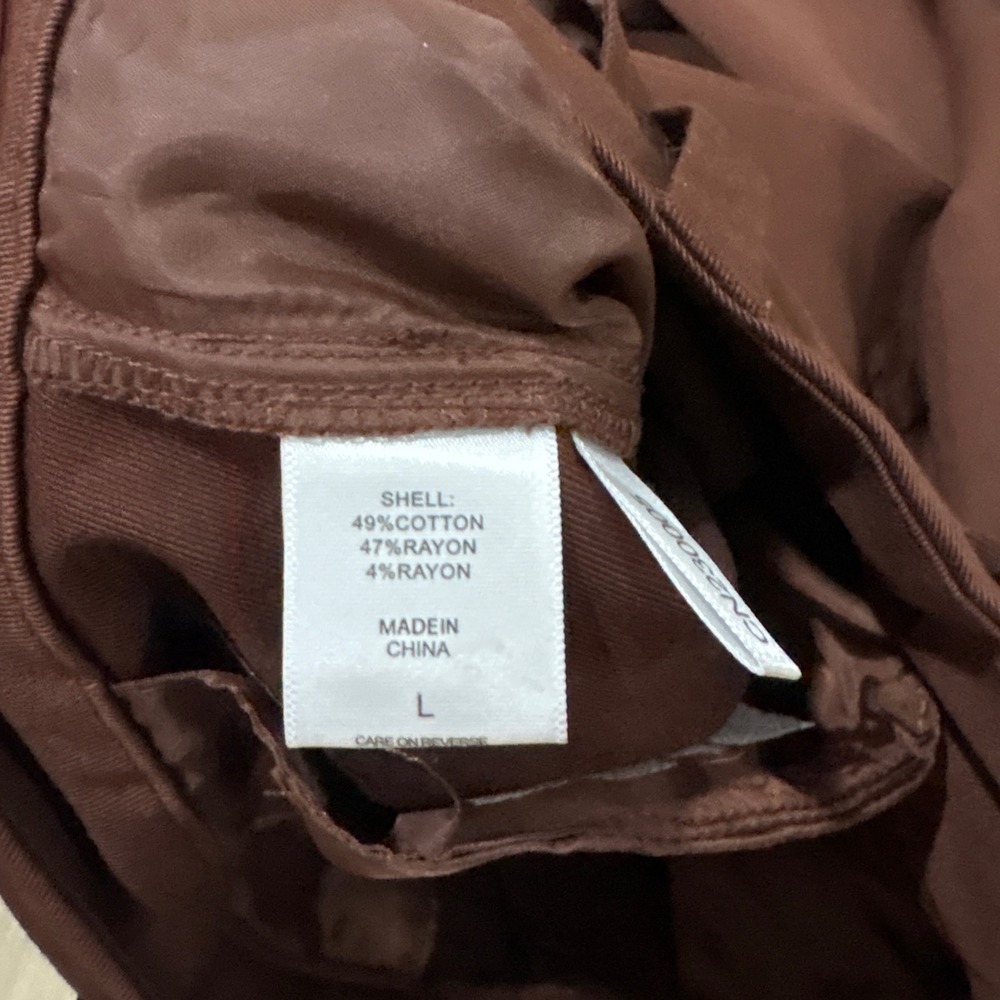 New York & Company Brown Wide Leg Cargo Pants High Rise Size L Career NWT - Picture 6 of 12